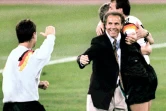 Franz Beckenbauer sélectionneur... des champions du Monde de 1990, le 8 juillet 1990 à Rome