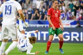 L'attaquant Antoine Griezmann ouvre le score contre la Bulgarie, lors de leur match amical, le 8 juin 2021 au Stade de France à Saint-Denis, en guise de préparation pour l'Euro 2020