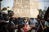 Manifestation à l'appel de la junte contre les sanctions ouest-africaines, le 14 janvier 2022 à Bamako, au Mali