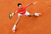 Novak Djokovic impuissant face à Rafael Nadal en finale du Masters 1000 de Rome au Foro Italico, le 19 mai 2019 