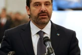 Déclaration du Premier ministre Saad Hariri au palais présidentiel près de Beyrouth, le 22 novembre 2017