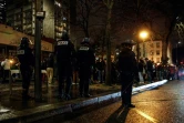 Des forces de police font face aux étudiants qui occupent le campus de l'université de Tolbiac, le 12 avril 2018 à Paris
