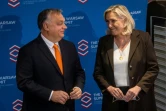 Marine Le Pen et le Premier ministre hongrois Viktor Orban à Varsovie le 4 décembre 2021 