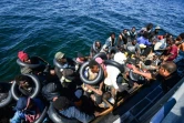 Des migrants africains qui tentaient de quitter la Tunisie récupérés par des garde-côtes, le 10 août 2023