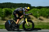 Le Belge Wout van Aert lors de la 20e étape du Tour de France, un contre-la-montre de 30,8 km entre Libourne et Saint-Emilion, le 17 juillet 2021