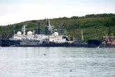 Un sous-marin non identifié dans le port de Severomorsk, dans l'Arctique russe, le 2 juillet 2019