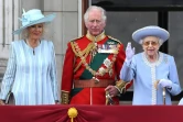 Charles, aux côtés de son épouse Camilla (à gauche) et de la reine Elizabeth II, le 2 juin 2022 à Buckingham Palace