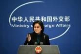 Une porte-parole de la diplomatie chinoise, Hua Chunying, le 24 février 2022 à Pékin