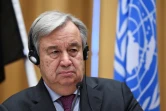 Photo d'archive du secrétaire général de l'ONU Antonio Guterres, le 13 décembre 2018 à Stockholm, en Suède