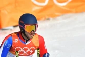 Le Français Mathieu Faivre à l'arrivée du slalom géant des Jeux de Pyeongchang, le 18 février 2018