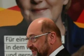 Le leader du SPD Martin Schulz arrive au siège de la CDU pour négocier la formation d'un gouvernement, le 26 janvier 2018 à Berlin