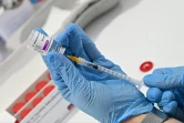 Dans un centre de vaccination contre le Covid à Rome utilisant des flacons d'AstraZeneca, le 24 mars 2021