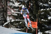 La Suissesse Corinne Suter, lors de la descente aux Championnnats du monde, le 13 février 2021 à Cortina d'Ampezzo (Italie)