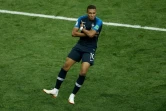 Le jeune attaquant de l'équipe de France Kylian Mbappé buteur en finale du Mondial contre la Croatie à Moscou, le 15 juillet 2018