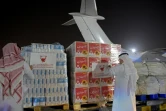 Un chargement d'aide humanitaire pour l'Afghanistan sur l'aéroport de Manama, à Bahrein, le 4 septembre 2021