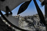 Une photo prise depuis la tour de l'Horloge à Raqa montre l'étendue des dégâts après les combats contre le groupe Etat islamique, le 21 octobre 2017