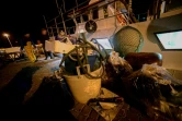 Du plastique et d'autres déchets récoltés dans les filets de pêcheurs italiens et rapportés à terre, le 23 mai 2019 au large de San Benedetto del Tronto
