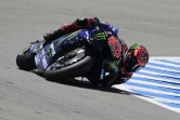 Fabio Quartararo sur sa Yamaha lors du GP d'Espagne de Moto GP, le 30 avril 2022 à Jerez de la Frontera