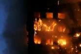 L'incendie de la tour Grenfell, pire incendie résidentiel en Grande-Bretagne, le 14 juin 2017 à Londres