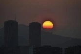 Coucher de soleil sur Caracas pendant la deuxième grande panne d'électricité, le 25 mars 2019