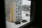 Des blindés à Avdiïvka, près de Donetsk, dans l'est séparatiste prorusse de l'Ukraine, le 2 février 2017