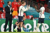 Le milieu anglais Bukayo Saka remplacé par Jack Grealish, lors de la demi-finale de l'Euro contre le Danemark, le 7 juillet 2021 à Wembley 