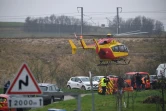 Un hélicoptère de la Sécurité civile vient chercher le conducteur de train blessé le 5 mars 2020 à Ingenheim 