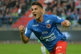 L'attaquant de Caen Andy Delort, buteur face à Saint-Etienne, le 4 octobre 2015 au stade Michel d'Ornano