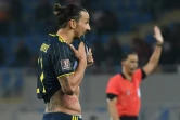 L'attaquant suédois Zlatan Ibrahimovic, lors du match contre la Géorgie, comptant pour les éliminatoires de la Coupe du monde 2022 au Qatar, le 11 novembre à Batumi