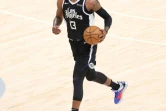 Paul George des Los Angeles Clippers contre les Indiana Pacers en NBA le 13 avril 2021 à la Bankers Life Fieldhouse à Indianapolis