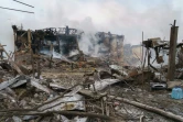 Après des frappes russes à Dnipro, Ukraine, le 11 mars 2022
