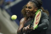L'Américaine Serena Williams face à la Tchèque Karolina Pliskova en quarts de finale de l'US Open, le 4 septembre 2018 à New York