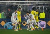 L'international marocain de Toulouse Zakaria Aboukhlal marque le 5e but de son équipe contre Nantes en finale de la Coupe de France, le 29 avril 2023 au Stade de France à Saint-Denis    