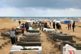 Photo d'archive de Palestiniens se rendant sur les tombes de leurs proches au début de l'Aïd, qui marque la fin du mois sacré musulman du ramadan, dans un cimetière de Rafah, dans le sud de la bande de Gaza, le 10 avril 2024