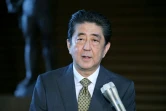 Le premier ministre japonais Shinzo Abe lors d'une conférence de presse à Tokyo, le 18 juin 2018