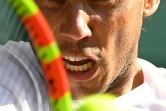 L'Espagnol Rafael Nadal face à l'Argentin Juan Martin del Potro en quarts de finale de Wimbledon, le 11 juillet 2018