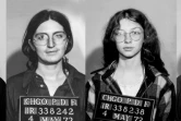 Document fourni par HBO montrant, de gauche à droite, les photos d'identité prises par la police de Sheila Smith, Martha Scott, Diane Stevens et Judith Arcana