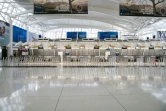 Les comptoirs Air France à l'aéroport JFK à New York, le 12 mars 2020