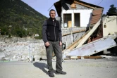 Jean-François Roux, maçon, devant sa maison détruite par les inondations, le 9 octobre 2020 à Saint-Martin-de-Vesubie, dans les Alpes-Maritimes