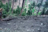 Photo transmise par les autorités pakistanaises le 26 février 2019 des dommages causés aux arbres et au terrain après une frappe de l'armée de l'air indienne à Balakot