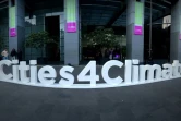 Photo du logo du sommet C40 à Mexico le 1er décembre 2016