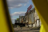 Un centre commercial détruit à Kherson, ville occupée par l'armée russe, le 20 juillet 2022 dans le sud de l'Ukraine