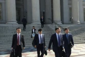 Des membres de la délégation chinoise, le 23 août 2018 à Washington