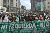 Des membres de syndicats manifestent contre les politiques économiques du gouvernement et la pénurie de dollars américains dans le pays, le 17 juin 2024 à La Paz, en Bolivie