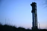 La fusée de SpaceX Starship, sur son pas de tir à Boca Chica au Texas, le 18 avril 2023