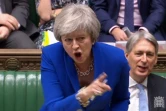 Une capture d'écran d'une séance au parlement britannique montrant la Première ministre Theresa May le 19 décembre 2018