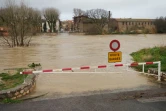 Inondations à Estagel lors de la tempête Gloria, le 22 janvier 2020 dans les Pyrénées-Orientales