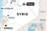 Syrie: carte de localisation de Raqa où l'aviation française a mené un raid sur le fief du groupe de l'Etat islamique