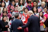 Les présidents américain Donald Trump et sud-coréen Moon Jae-in lors de la visite du président Trump en Corée du Sud, le 7 novembre 2017 à Séoul