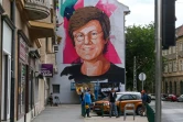 Fresque représentant Katalin Kariko par le collectif artistique 'The colorful city' à Budapest le 28 août 2021